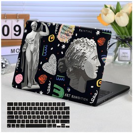 for MacBook Air 13.6 inch Case M4 M3 M2 2025 2024-2022 Release Model A3240 A3113 A2681, Protective Hard Shell Case Cover for M2 M3 M4 MacBook Air 13 inch, Statues