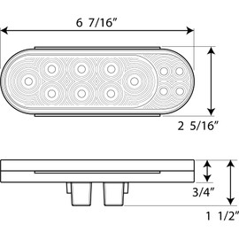 Optronics STL211XRB 4" Fusion Gen II LED Combination Stop/Turn/Tail/Back-Up Light, Red