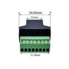 PENGLIN 4PCS RJ45 Female to 8 Pins Screw Terminal Adapter