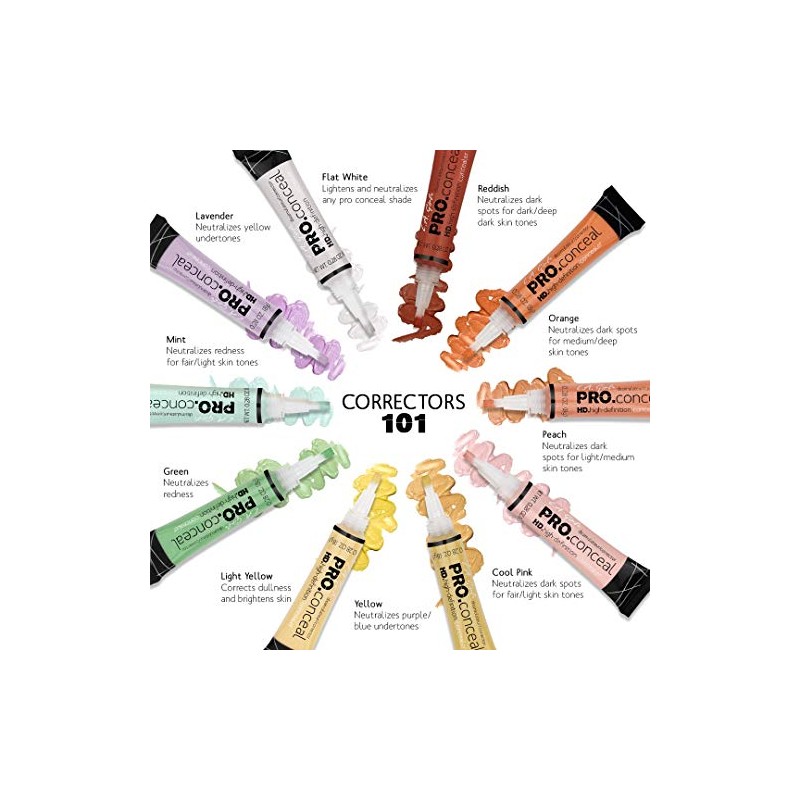 L.A. Girl Pro Conceal HD Concealer, Yellow Corrector, 0.28 Ounce