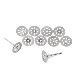 ChilternCasa 22mm 7/8" Diamond Cutting Wheel, 3mm 1/8 Inch Mandrel Cut Off Discs Rotray Tools for Dremel Pack of 12 Pcs