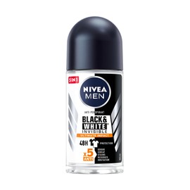 Nivea Roll On Men 50 ml (Pack of 6) Invisible for Black & White Ultimate Impact Long-lasting Protection Against Yellow Stains 48 Hours Sweat Protection With Skin Care