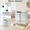 OFFICEJOY Storage Cart, 12 Drawer Rolling Organizer Cart with Large