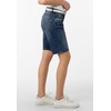 Sublevel Damen Jeansbermuda mit Gürtel, Aufschlag, 5-Pocket Dark-Blue M