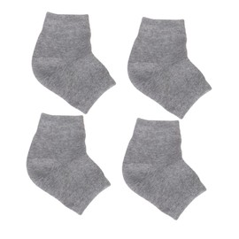 FOMIYES 2pairs Moisturizing Gel Heel Socks Breathable Crack Socks for Cracked Heels Soft Exfoliating Ankle for Men Women Grey