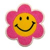 Pink Smile Patch Iron on Patch Embroidered Patch Applique Patch