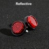 Muoqele 6PCS Red Reflectors Motorcycle License Plate Frame Bolts and
