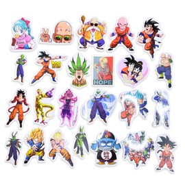 50 Calcomanías Anime Japones Barco Cartoon Piratas Calavera Pegatinas Impermeables A Prueba De Luz Solar DIY Ideals para Coches, Motos, Equipajes Portátiles, Ordenadores Portátiles (Dragon Ball)
