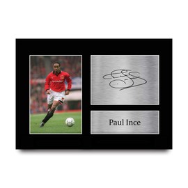 HWC Trading A4 Paul Ince Gifts Printed Autograph For Fans And Fans - A4