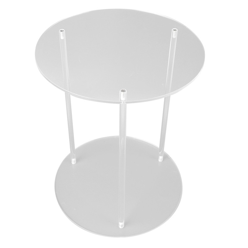 Clear Acrylic Plant Stand Round Top Corner Holder Planter Flower