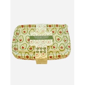 COOK WITH COLOR 20 PIECE PLASTIC RECTANGULAR FOOD CONTAINERS, 10 LIDS & 10 CONTAINERS CAPACITY 33.8 OZ (1L) 9 X 6 X 2 (HAPPY AVOCADO)