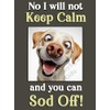 Golden Labrador pet dog funny keep calm flexible fridge magnet