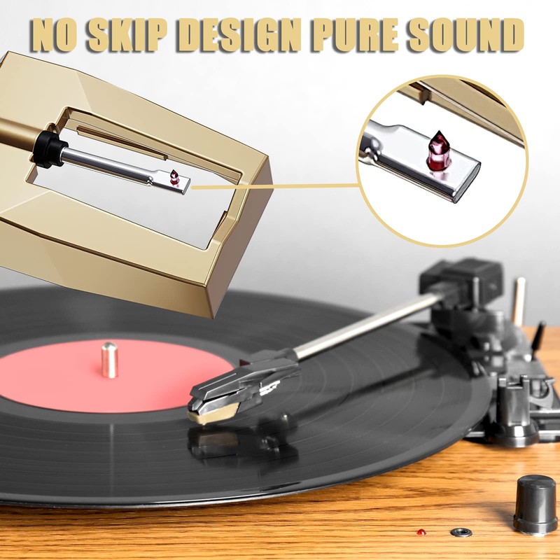 DIGITNOW Record Player Needle/Goleden Needle with 3-Pack of Dimond Stylus