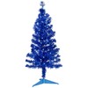 Northlight Pre-Lit Artificial Tinsel Christmas Tree - Blue - 4'