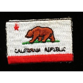 CALIFORNIA STATE FLAG Woven Patch w/Iron On Backing applique republic emblem