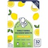 Toilet Bowl Cleaner Sheets - Dissolvable, Septic Safe, Effective Cleaning,