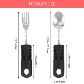 Cutlery for Parkinson Seniors Disabled Aid Handle for Disabled People for Elderly People Arthritis Parkinson's Disabled Aid Set with Spoon Fork