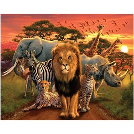 Musykrafties Tropical African Forest Jungle Safari Scenic Backdrop Large Banner Photography Studio Fabric Background Photobooth Prop 7x6feet #2194