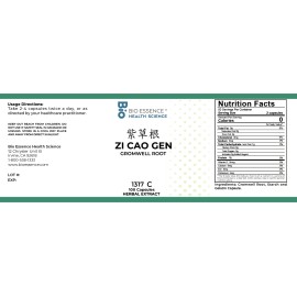 Bio Essence Health Science 1317C Zi Cao Gen,  Lithospermum Root  (Raw) , 100 Capsules/bottl