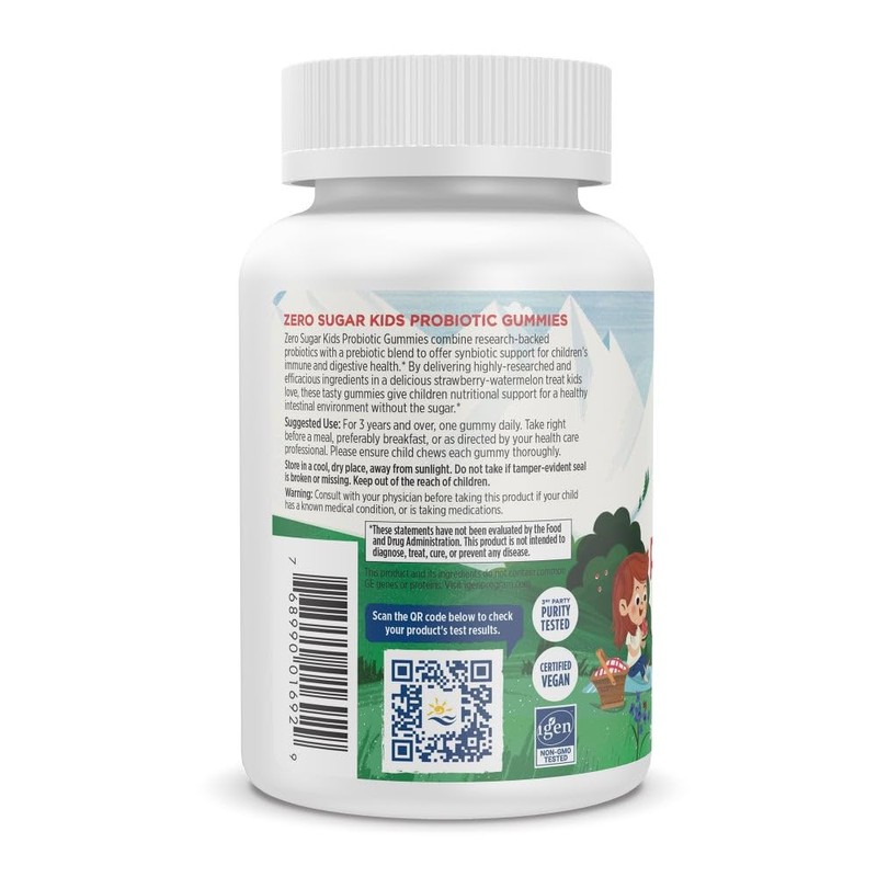 Nordic Naturals Zero Sugar Kids Probiotic Gummies - Strawberry Watermelon