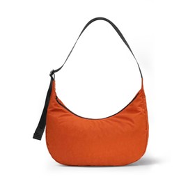 Medium Nylon Crescent Bag - Casual Shoulder Crossbody with Adjustable Strap & Dual Interior Pockets