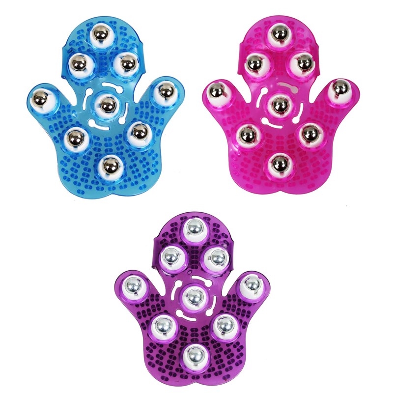 GMMH Original Massage Glove with 9 360 Degree Rollers, 16