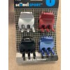 scünci Scunci Sport 4-Piece Colored 1” Jaw Claw Clips (12