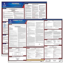 2022 Connecticut and Federal Labor Law Poster Set (English, CT State) - OSHA Compliant Laminated Posters