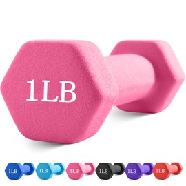Portzon Weights Dumbbells with Neoprene Coating, 1LB-3LB Anti-Roll, Anti-Slip, Hexagonal Home Fitness Equipment for Shoulder,Neck, and Hand Training for Seniors over 55 old