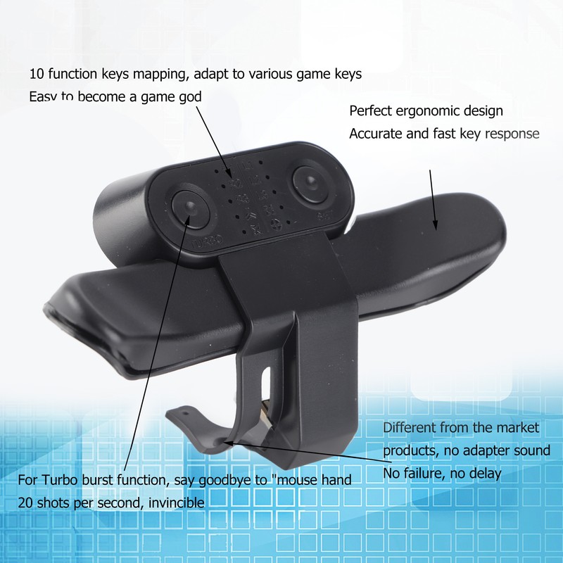 Controller Paddles Multifunction Ergonomic 10 Key Mappings Back Button Attachment