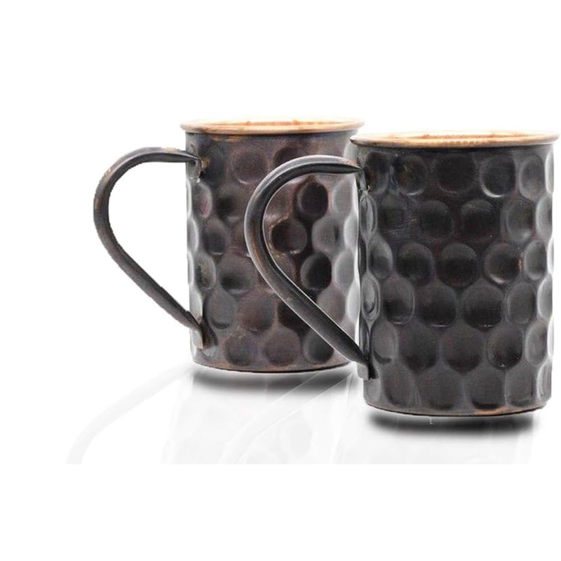 GRAINEX ENGINEER Black Matte Honeycomb Moscow Mule Mugs | Pure