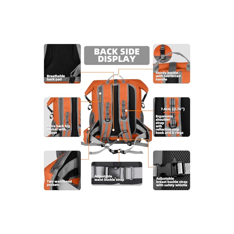 MORXPLOR Bolsa Seca Impermeable, Mochila Seca Enrollable de 5L/10L/20L/30L/40L/55L con