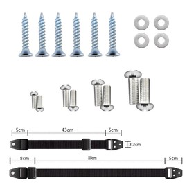 Kspowwin Earthquakeproof Belt, Earthquake Prevention, TV Belt, Furniture Fall Prevention, Safe Fixation, Portable Installation, Adjustable Length, Fall Prevention, TV Furniture, Secure, Earthquakeproof, Set of 2