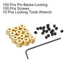 sourcing map 100pcs Pin Backs Locking Pin Locking Pin Keepers