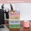 Pack of 6 Small Plastic Folding Boxes, 15 x 10
