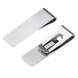 SILBERKANNE Hamburg Money Clip Smooth Polished 7.5 x 2.3 x 0.8 cm Premium Silver Plated Elegant Silver-Plated Ready to Give as a Gift with Stylish Gift Packaging, silver, Classic