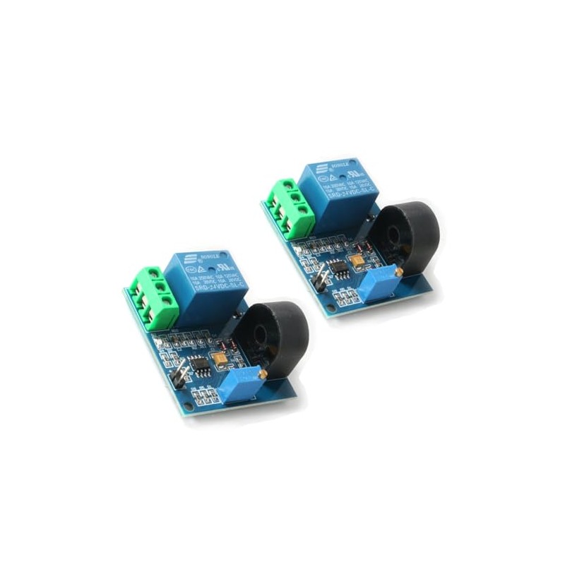 Hailege 2pcs 24V 5A AC Current Sensor Current Detection Relay
