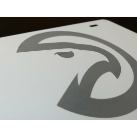 Unbranded Atlanta Hawks Pacman logo Aluminum License Plate laser etched car tag