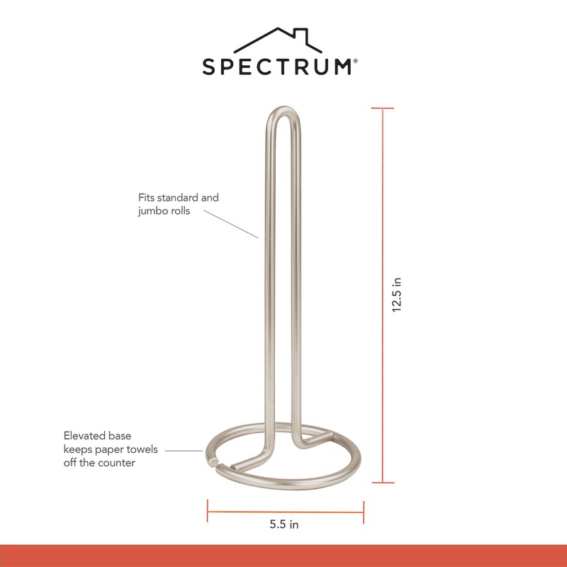 Spectrum 41078 Diversifies Designs Paper Towel Holder, 2 Ounce, 1