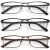 acavefox acavefox 3 Pack Blue Light Blocking Reading Glasses Men
