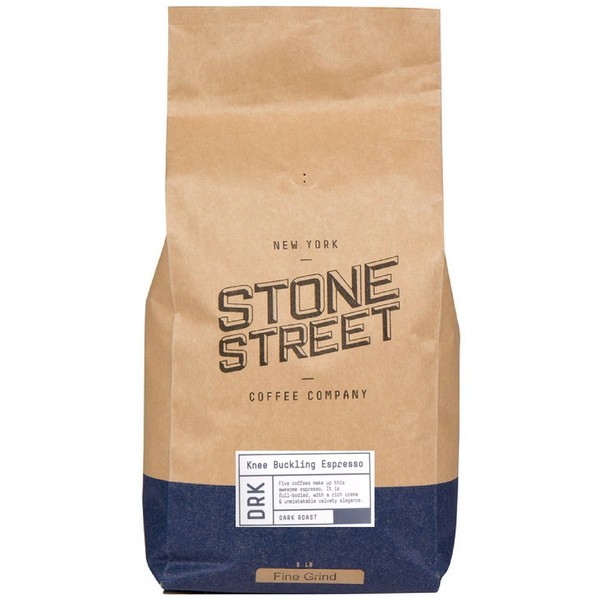 KNEE BUCKLING ESPRESSO Fine Grind Extra Strong Coffee | 5 LB Bulk Bag | Dark Roast | High Caffeine | Ground Fresh | 100% Arabica