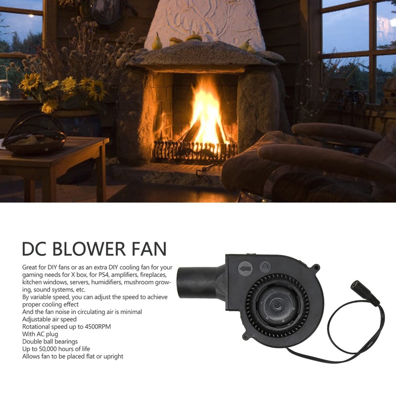 DIY Blower Fan, 97x97x33mm, 12V 2.7A, 4500RPM Variable Speed, Ball