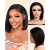 Bob Wig Human Hair 13x4 HD Transparent Lace Front Wig