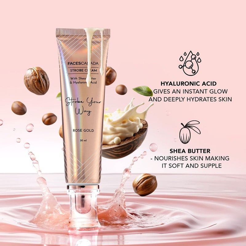 FACESCANADA Strobe Cream - Silver, 30Ml Primer + Highlighter +