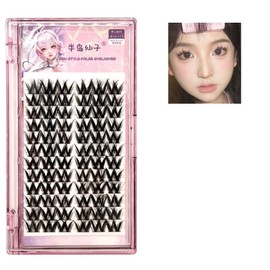 Large capacity eyelash cluster, individual eyelashes, elf false eyelashes, DIY eyelash extensions, cartoon lashes, apply by yourself at home (style02)