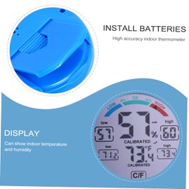 Kisangel 3pcs Digital Thermometer Mini Temperature Gauge Outdoor Thermometer Multi-Functional Hygrometer LCD Round Home Temperature Gauge
