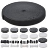 Roban Fashion 25 metres, white, black rubber band, width 5,