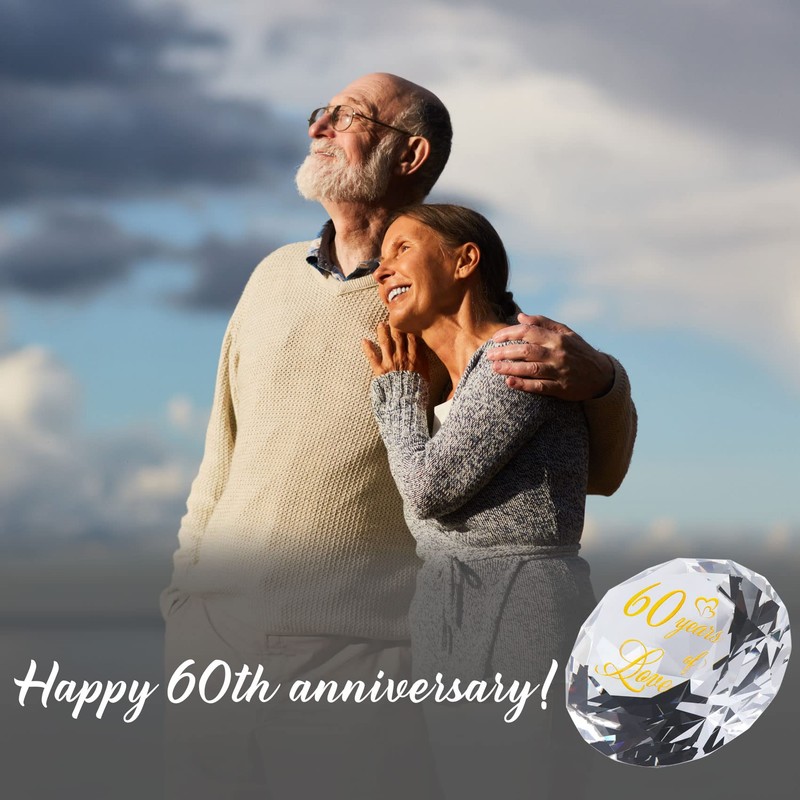 YWHL Gifts for 60th Wedding Anniversary, Diamond Gfits for Couple,