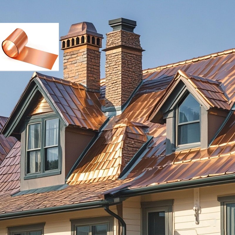 Pure Copper Sheet roll,28 Gauge 6" Width x 3.5FT, Copper