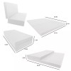 Danfuton White Full Trifold Foam Bed, Shikibuton, Foldable Ottoman Mat